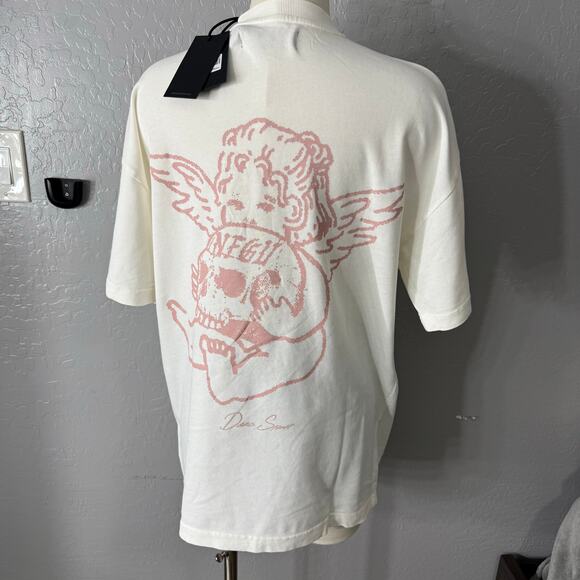 Darc Sport Cherub and the Skull Pump Cover Tee, Cream. XS - Picture 3 of 5
